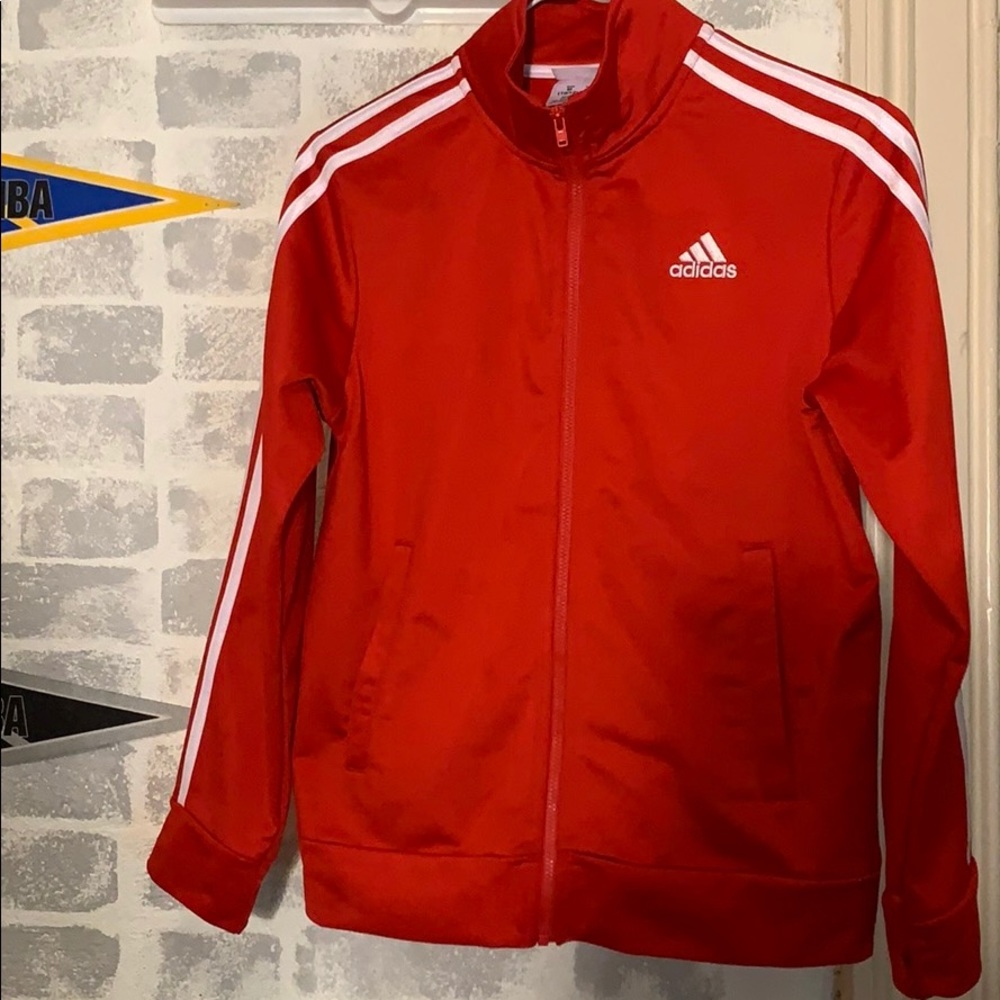 Adidas Red Training Zip up boys